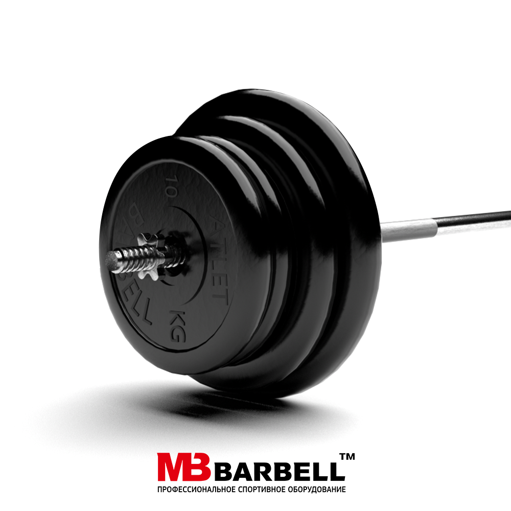 Штанга обрезиненная MB Barbell Atlet 120кг