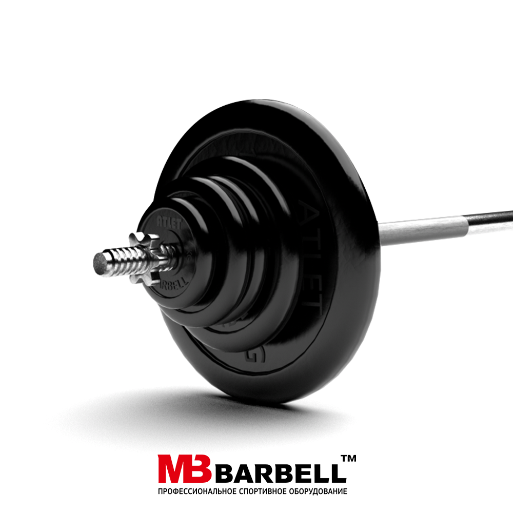 Штанга обрезиненная MB Barbell Atlet 60кг