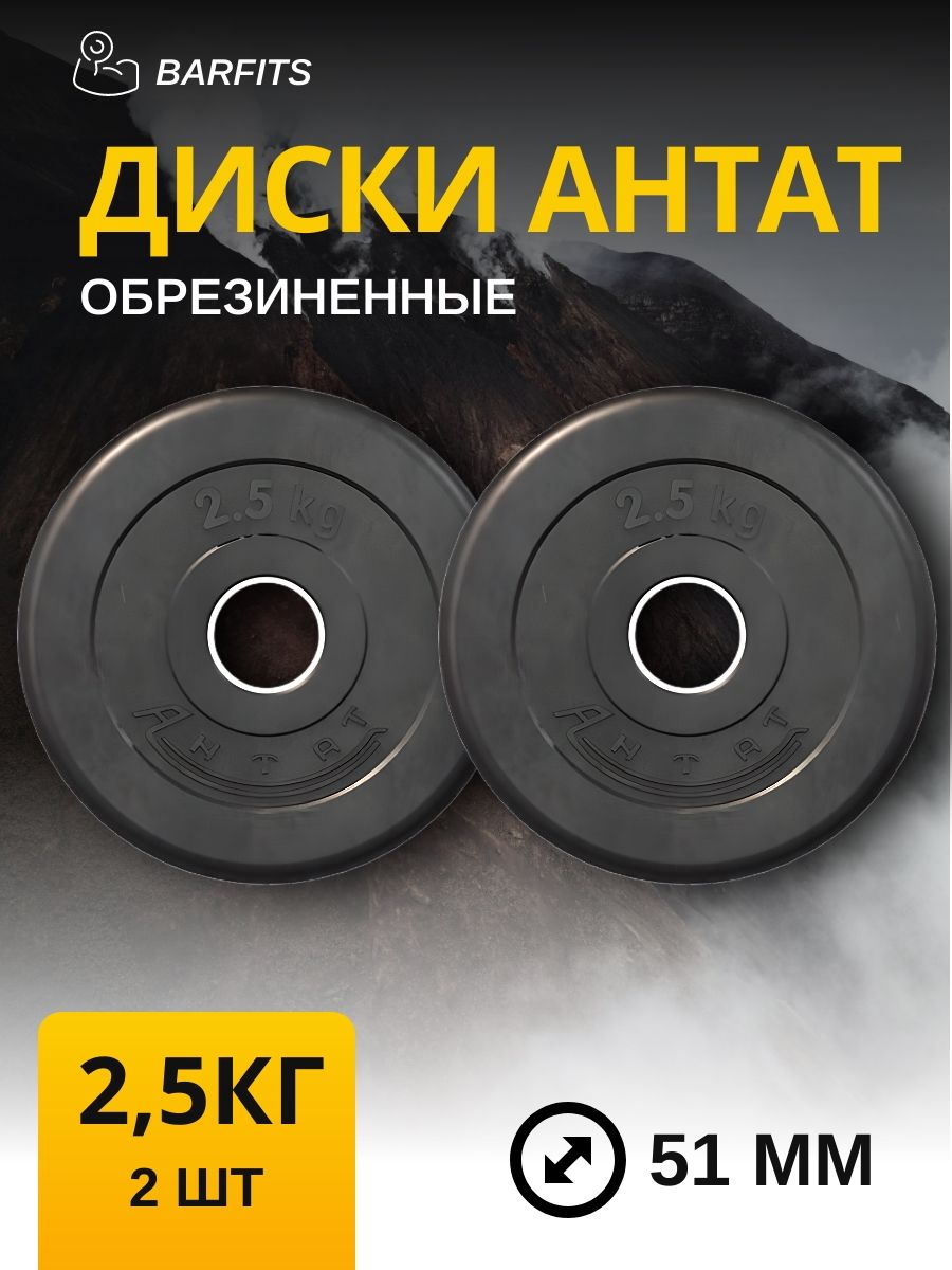

Комплект Дисков Антат 51мм 2.5кг. / 2 шт.
