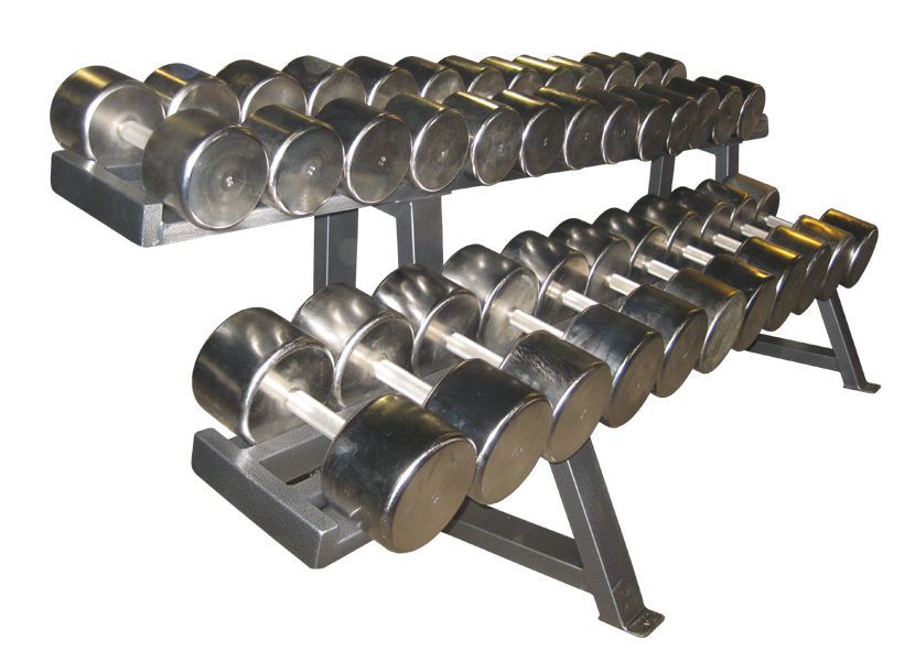 ГП-020 ГАНТЕЛЬНЫЙ РЯД ХРОМИРОВАННЫЙ, ОТ 12,5 ДО 50КГ (16ПАР)