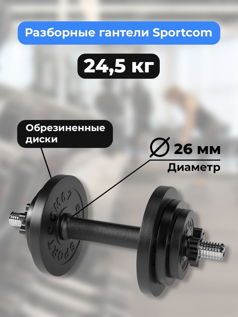 Гантель разборная BARFITS Sportcom D26 24.5кг
