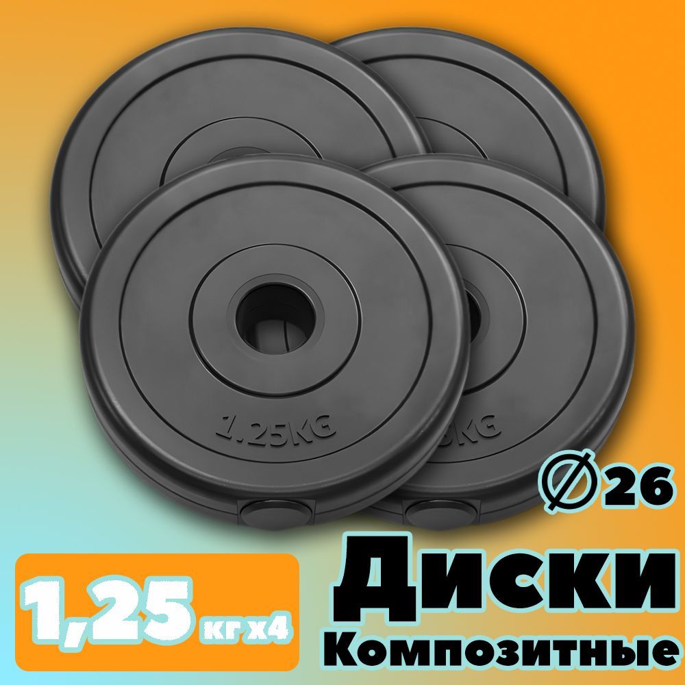 

Комплект Дисков PROFIGYM 1.25кг. / 4 шт.