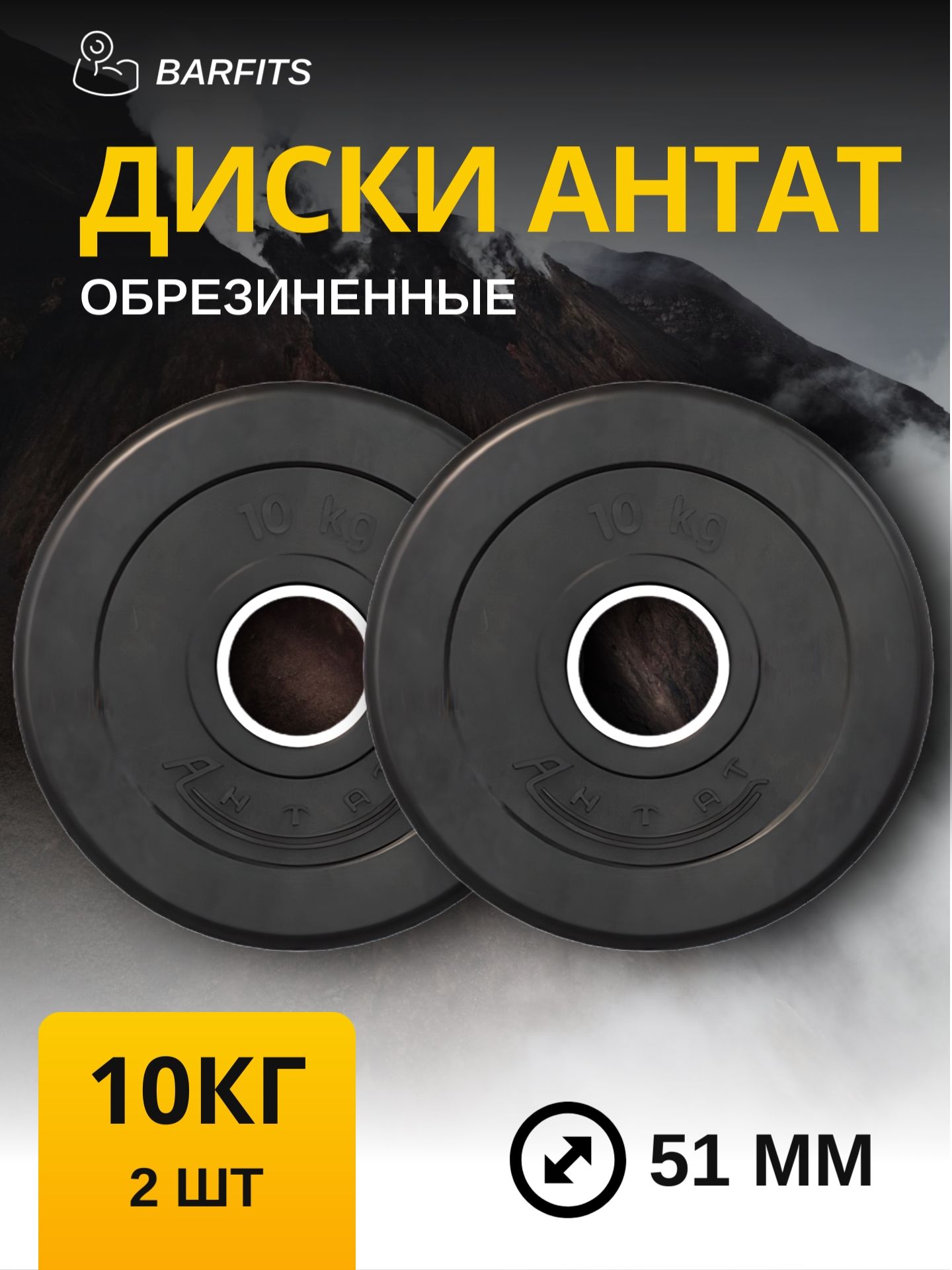 

Комплект Дисков Антат 51мм 10кг. / 2 шт.
