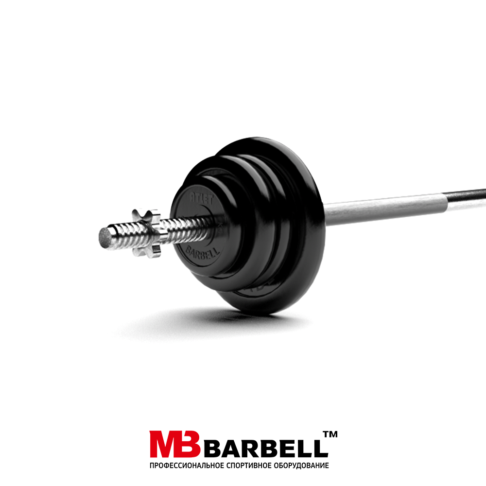 Штанга обрезиненная MB Barbell Atlet 30кг Вид №1