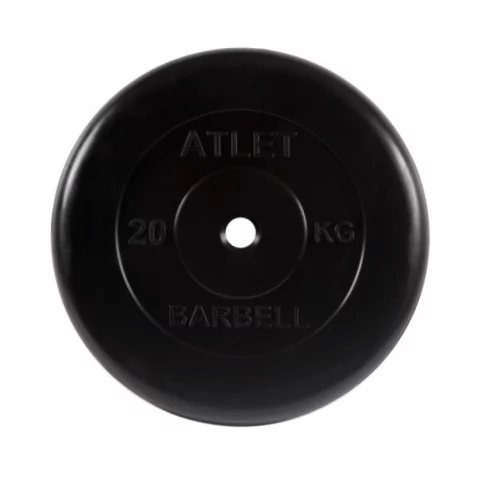Диск обрезиненный Atlet, 20 кг 26 мм MB Barbell MB-AtletB26-20