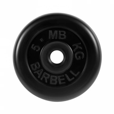 

Диск обрезиненный, черного цвета, 31 мм MB Barbell MB-PltB31-5