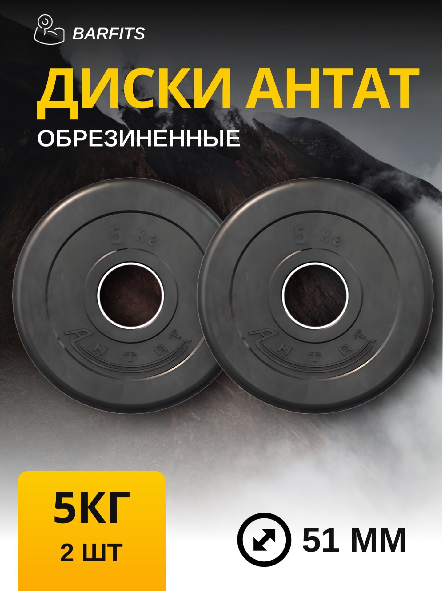 

Комплект Дисков Антат 51мм 5кг. / 2 шт.