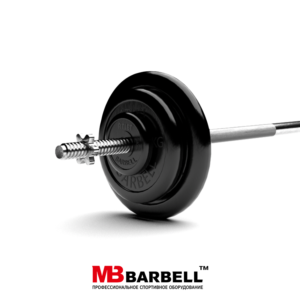 Штанга обрезиненная MB Barbell Atlet 40кг