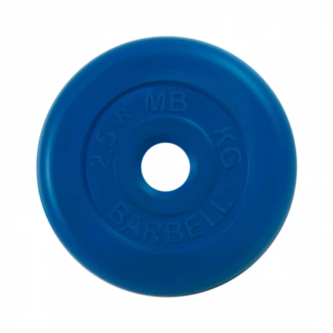 

Диск обрезиненный синего цвета, 31 мм MB Barbell MB-PltC31-2,5