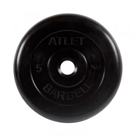 

Диск обрезиненный Atlet, 5 кг 26 мм MB Барбел МВ-AtletB26-5
