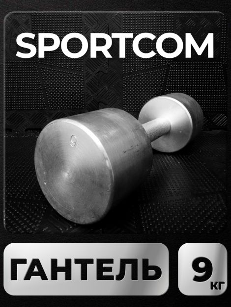 Гантель Sportcom неразборная металлическая 9 кг 