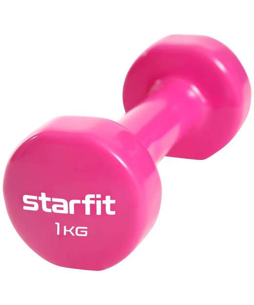 Гантель виниловая STARFIT Core DB-101 1 кг, розовый