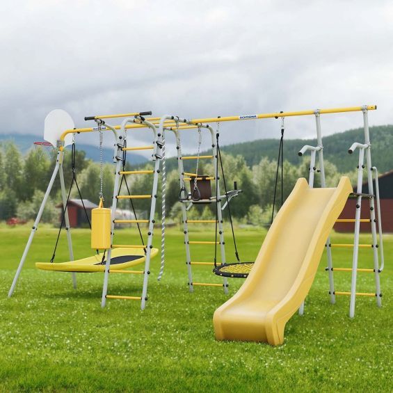 Детский спортивный комплекс для Дачи Romana Fitness-PRO с горкой 1200 мм (Комплект №9)