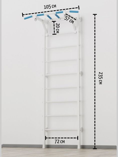 Шведская стенка с турником New Age X1 (с опорой на пол) Premium line
