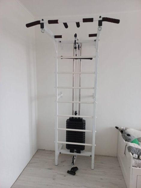 Шведская стенка с блочным тренажером