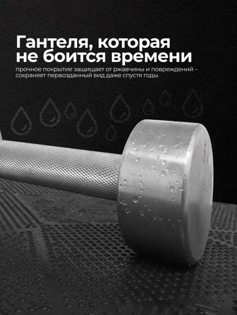 Гантель Sportcom неразборная металлическая 6 кг 