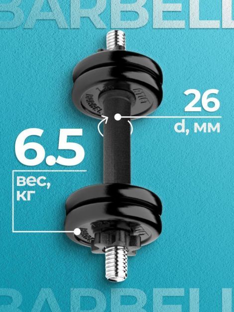 Гантель разборная MB Barbell MB-FdbM-At6.5 6.5кг