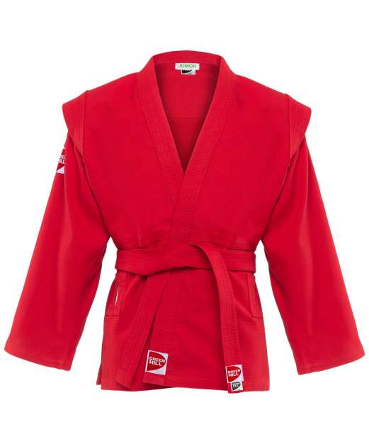 Куртка для самбо Green Hill Junior SCJ-2201, красный, р.3/160