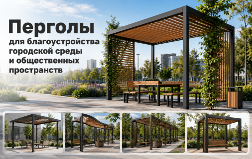 Перголы для благоустройства городской среды и общественных пространств
