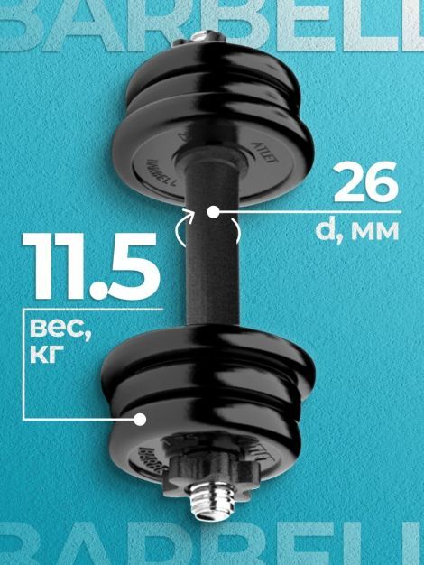 Гантель разборная MB Barbell MB-FdbM-At11.5 11.5 кг
