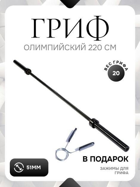 D51 гриф олимпийский 2200 мм