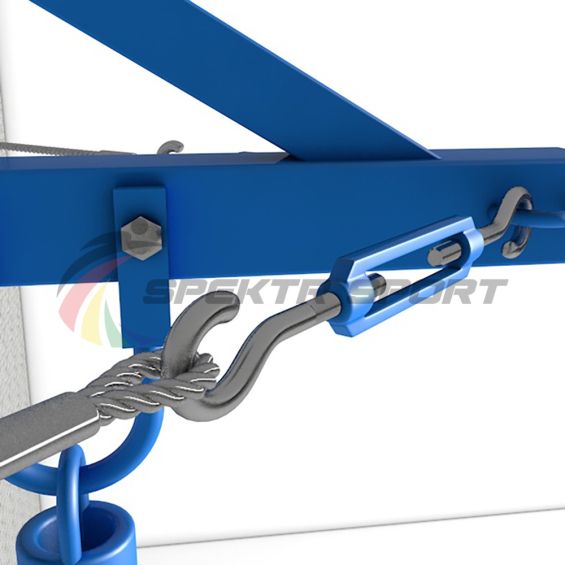 Консоль для канатов с выступом 2000мм (2 снаряда) (с тросами) усиленная