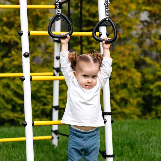Детский спортивный комплекс для дачи ROMANA Fitness (Фитнес, желтый/серый)