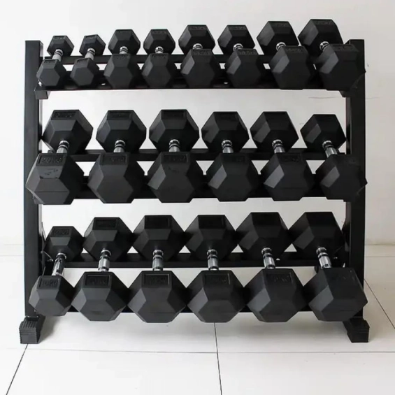 Гантельный ряд от 1 до 10 кг (10 пар) шаг 1 кг Gymmaster ANA-101