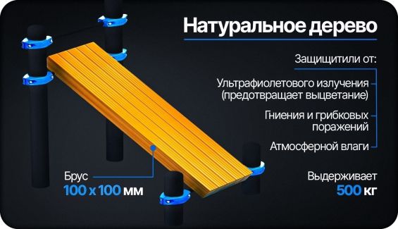 Гермес - турник, канат, гимнастические кольца, рукоход, шведская стенка, скалодром, брусья, баскетбольный щит, боксёрские груши, канатная сетка K-065