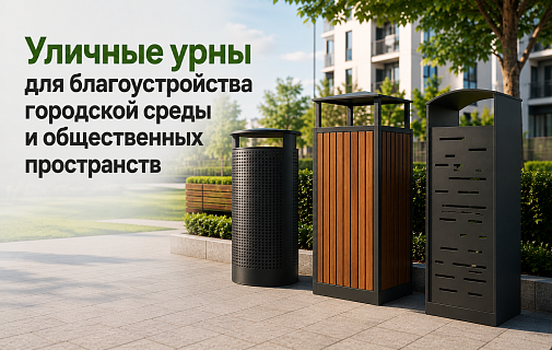Уличные урны для благоустройства городской среды и общественных пространств