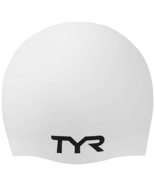 Шапочка для плавания TYR Wrinkle Free Silicone Cap, силикон, белый (LCS/100)