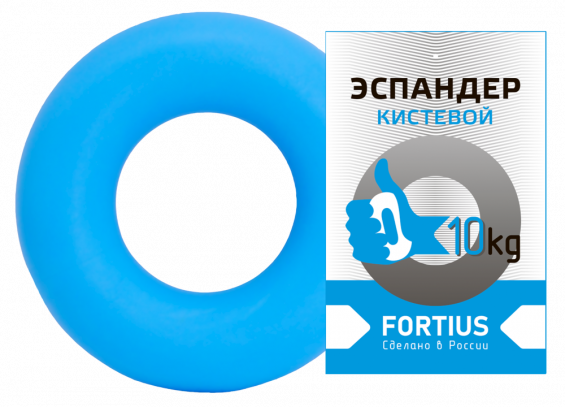 Эспандер-кольцо FORTIUS 10 кг голубой
