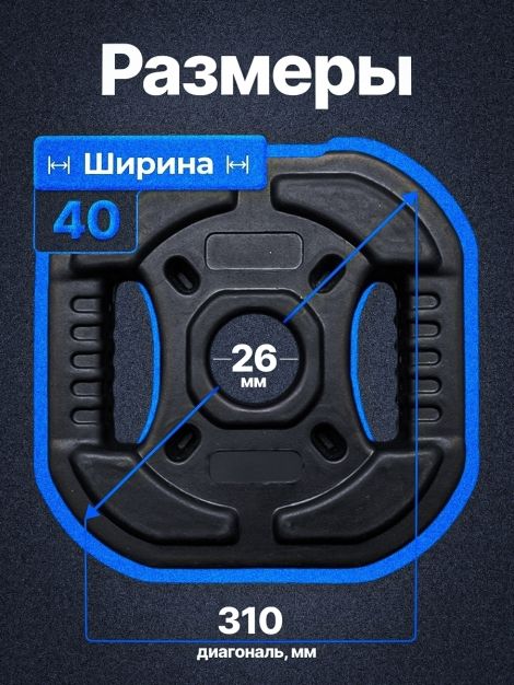 Комплект: Диск композитный с рукоятью 5 кг 4шт