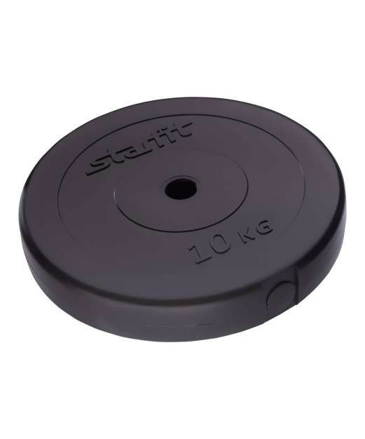 Диск пластиковый STARFIT BB-203 10 кг, d=26 мм, черный 1/2