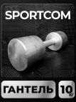 Гантель Sportcom неразборная металлическая 10 кг 
