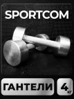 Гантели Sportcom неразборные металлические 4 кг 2 шт