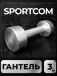 Гантель Sportcom неразборная металлическая 3 кг 