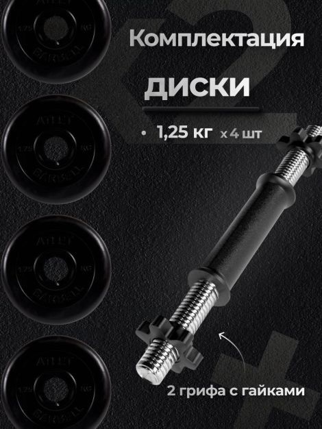 Гантели разборные MB Barbell MB-FdbM-At4 4кг 2шт