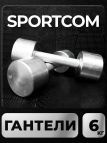 Гантели Sportcom неразборные металлические 6 кг 2 шт