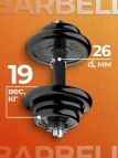 Гантель разборная MB Barbell MB-FdbM-At19 19кг