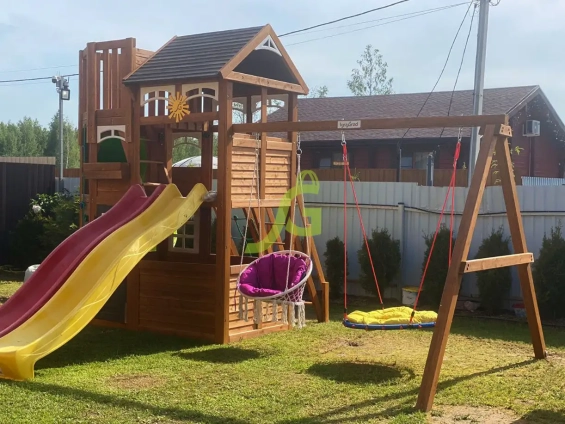 Детская площадка IgraGrad Клубный домик 4 Luxe с двумя горками