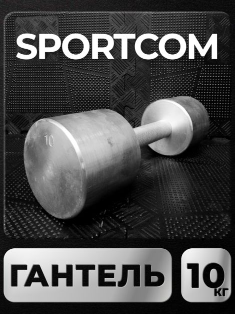 Гантель Sportcom неразборная металлическая 10 кг 