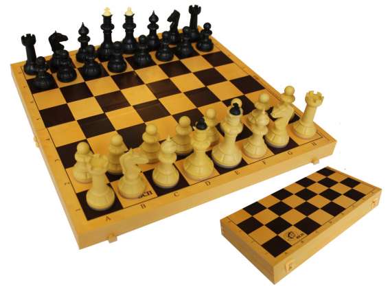 Шахматы обиходные с шахматной доской пластик