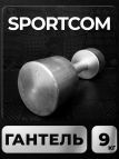 Гантель Sportcom неразборная металлическая 9 кг 