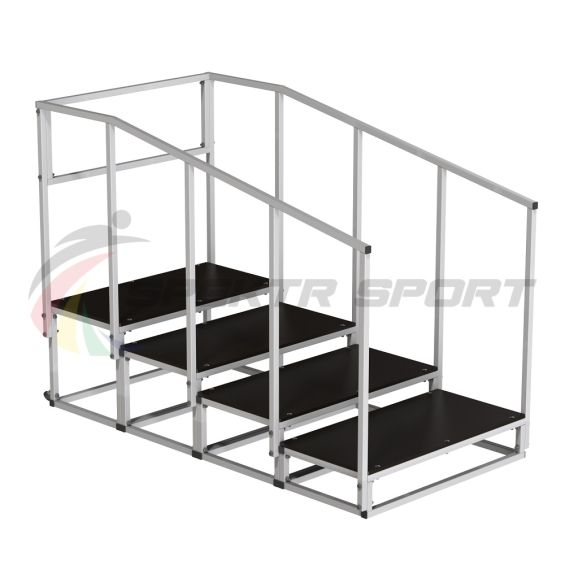 Хоровой станок разборный четырехрядный с перилами