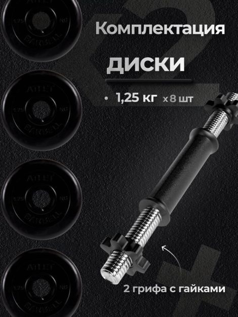 Гантели разборные MB Barbell MB-FdbM-At4 6.5кг 2шт