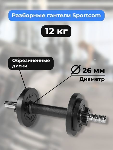 Гантель разборная BARFITS Sportcom D26 12кг 