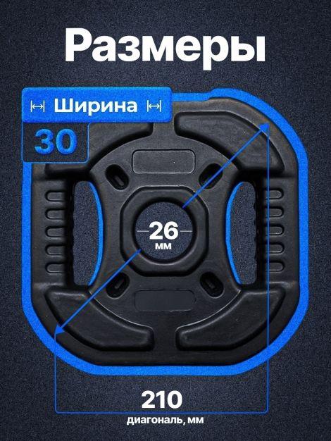Комплект: Диск композитный с рукоятью 1.5 кг 2шт